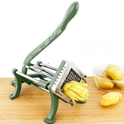 coupe frite vert élégant frites table cuisine