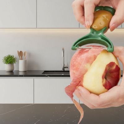 eplucheur légumes design en forme de pomme de terre cuisine minimaliste