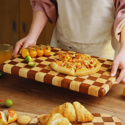 planche à découper bois design plateau de service pizza
