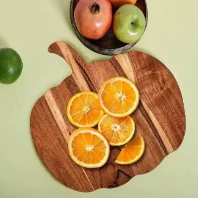 planche a decouper bois citrouille polyvalente plateau présentation