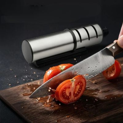 affuteur couteaux gris inox performant précis
