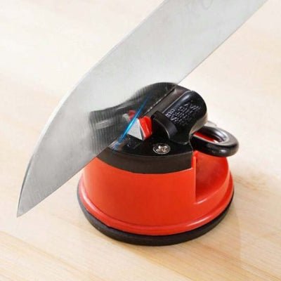 aiguiseur couteau rouge rond portable compact entretien facile