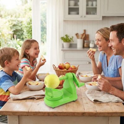 appareil epluche pommes famille table gouter cuisine