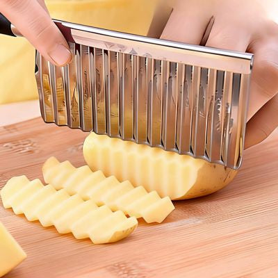coupe frites en inox sécurisé tranchant résistant