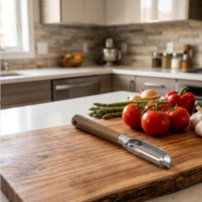 économe à tomates élégant bois cadeau luxe design