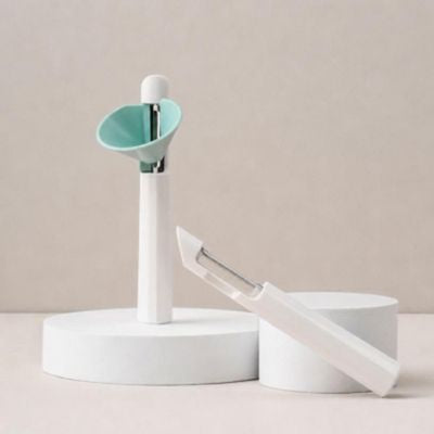 économe blanc ergonomique poignée antidérapante