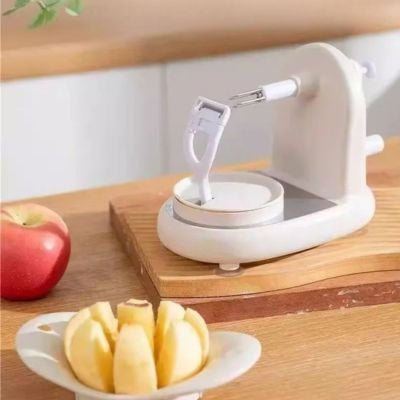 épluche pomme blanc design compact stable 