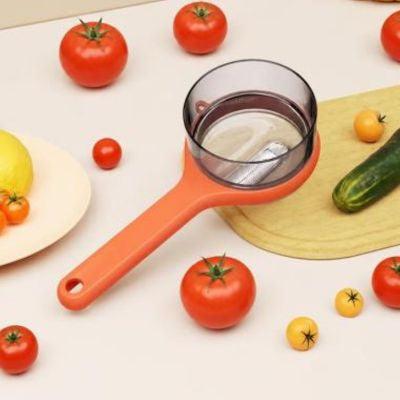 eplucheur tomates orange original design efficace tranchant
