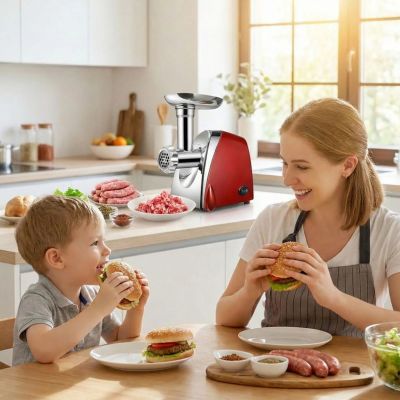 hachoir a viande mère enfant burguer fait maison 