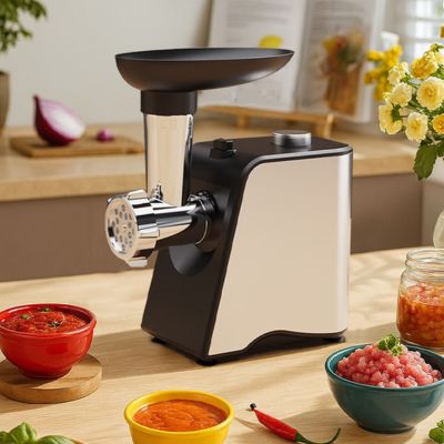 hachoir pour viande inox durable résistant design retro 