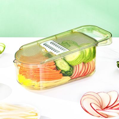 mandoline à legumes vert transparent rapide facile