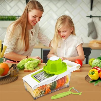 mandoline cuisine mère fille enfants cuisine saine