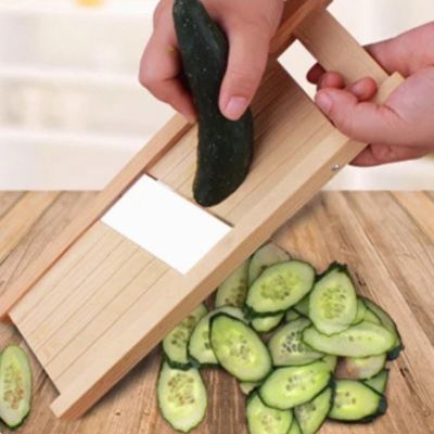mandoline japonaise bois stable rondelles concombre