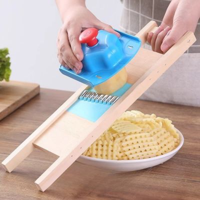 mandoline japonaise bois pratique rondelles fines pommes de terre