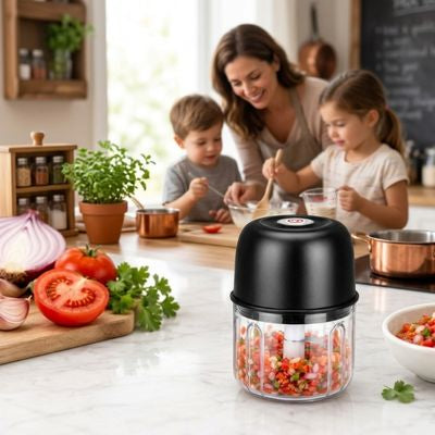 petit hachoir electrique compact nourriture enfants cuisine