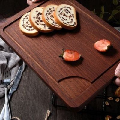 planche a decouper bois double-face plateau de service gateau