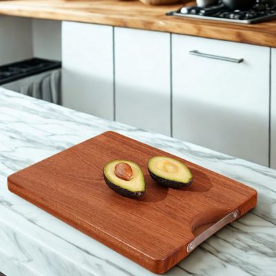 planche à découper en bois élégante en bois d'ebene cuisine 