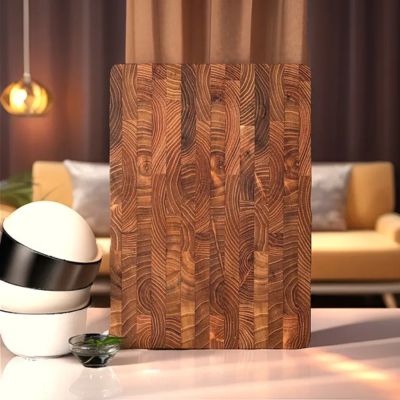 planche à découper en bois teck élégante stylée