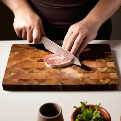planche en bois a decouper stable viande securisée plan de travail