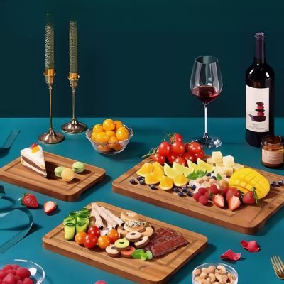 planches a decouper bois table élégante plateaux service invités