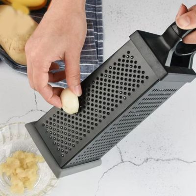 râpe à fromage antiadhesive inox gris ail