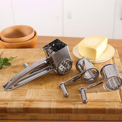 râpe à fromage manuelle manivelle polyvalente trois lames