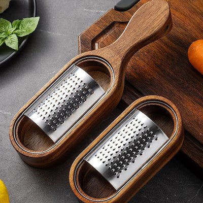 râpe à fromage polyvalente duo bois lame tranchante