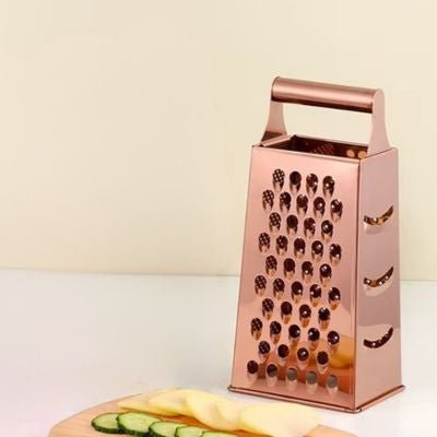 rape inox rose gold poignée ergonomique pratique durable