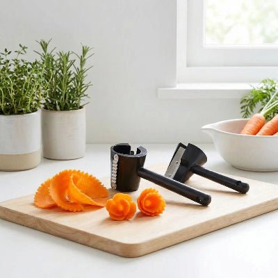 taille crayon pour legumes design fleurs carottes
