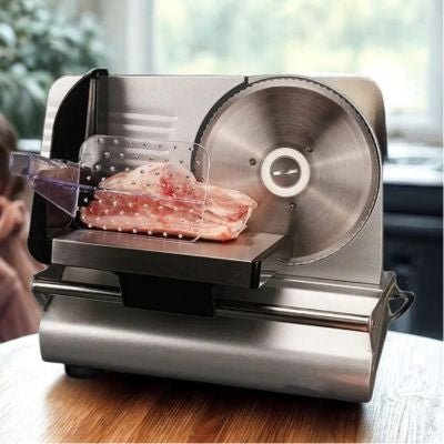 trancheuse à jambon élégante design compacte inox