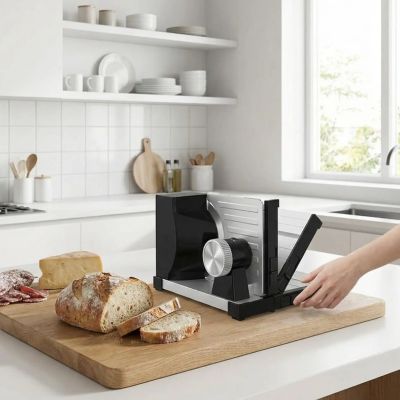 trancheuse pliable design inox polyvalente cuisine moderne