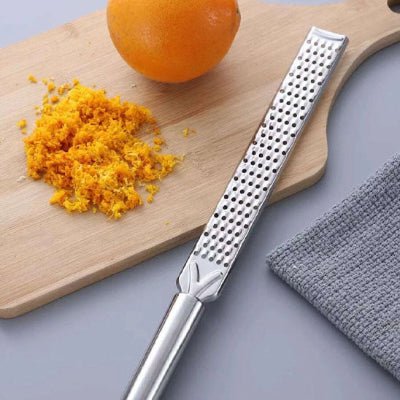 zesteur inox prise ergonomique cuisine orange