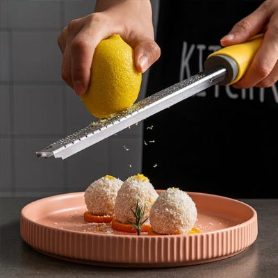 zesteur jaune polyvalent citron gateau bombon